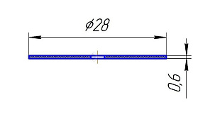 Лепесток клапана вдоха ЛК-1-28-Т-ГОСТ 17263-79